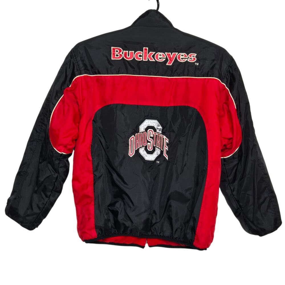 Vintage Ohio State Buckeyes Coat Size Medium Puffer Reversible Full Zip